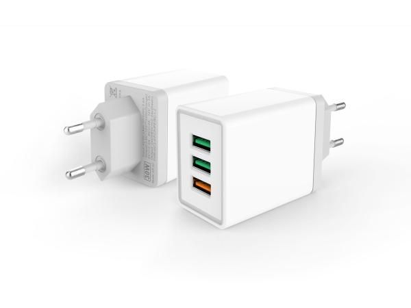 USB 3 Ports QC3.0 Universal 30w Wall Charger Adapter
