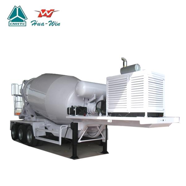 SINOTRUK HUAWIN 3 axles concrete mixer semi trailer