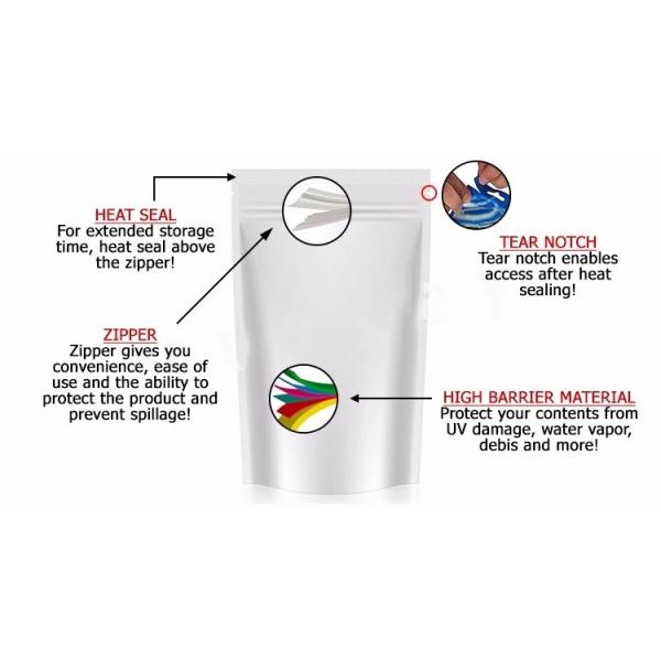 Full Color Aluminum Foil Pouch Packaging k Flat 3 Side Sealed Bags