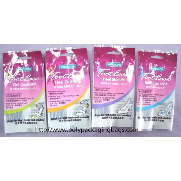Customized Purple Aluminium Foil Bag For Insoles , Sealing Plastic Bags