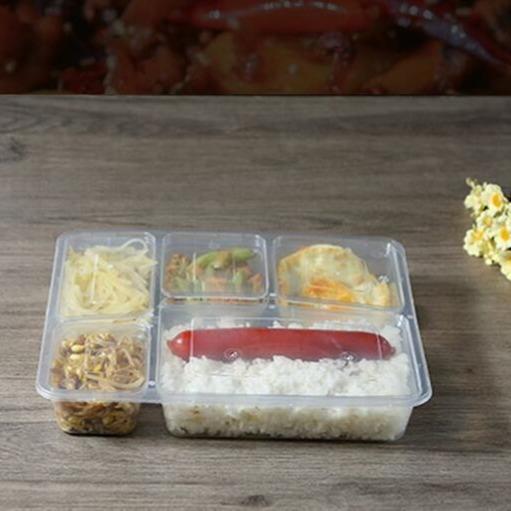 Lancheira transparente do compartimento dos PP 5 do bom alimento natural com Microwable