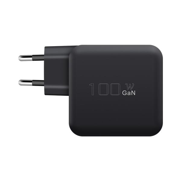 Chargeur GaN PD 100W avec ports 1A+2C, prise UE pour ordinateurs portables