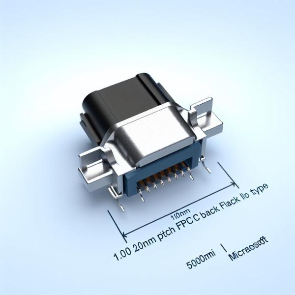 1.0mm Pitch FPC Connector Back Flip Type 500MΩ Insulation Resistance