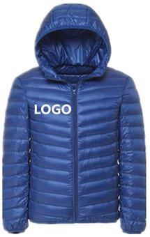 Windproof Mens Light Down Jacket With Hood , Mens Feather Down Coat