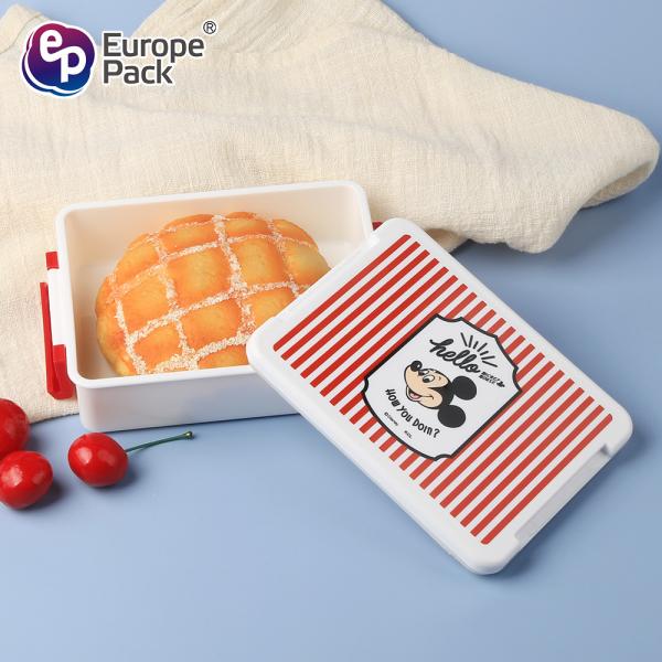 Mickey Mouse Cartoon  Bento box Plastic Portable lunch box with handle