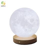 Da mesa pequena do quarto da luz da noite da lua do sono da lâmpada da lua lâmpada de cabeceira recarregável de gerencio da lâmpada
