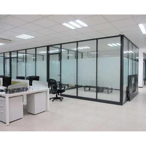 Demountable Office Glass Partition Wall with 30-42dB Sound Insulation and 108mm/90mm Thickness