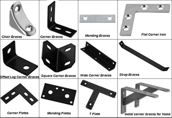 Custom Single-Sided L Shape Angle Corner Bracket Galvanized Metal Steel For Wood Construction Wall Bracket