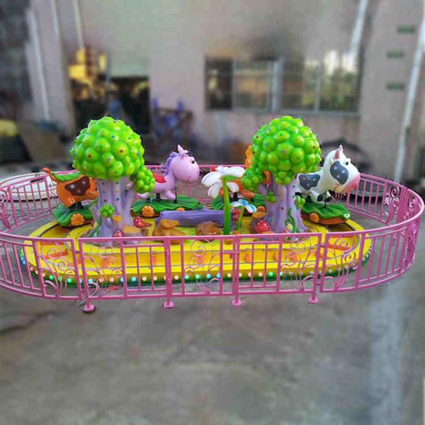 Kids Funny Amusement Park Rides 4 Cute Calves FRP Decorative Trees