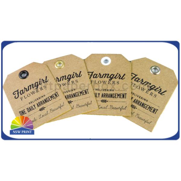 Билеты качания бирок вида одеяния бумажной доски Крафт упаковывая напечатанные аксессуарами