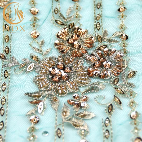 Ткани шнурка вышивки Джордж моды зеленеют цепляют Handmade 20% Polyeter