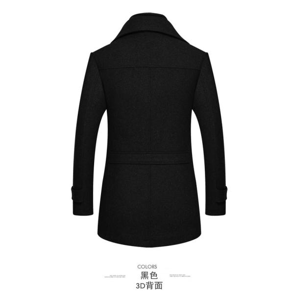NO Needle Detection Fashion City 24-35Years old Men's Plus Size Double Collar Woolen Coat