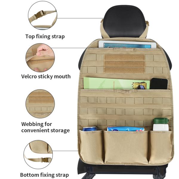 Car Seat Back Bag Organizer Tactical Storage Backpack Hanging 22x17