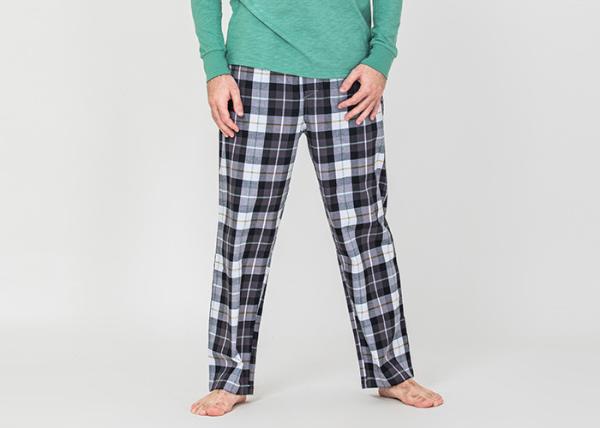 Spring Autumn Mens Luxury Sleepwear Functional Placket Side Pockets Design