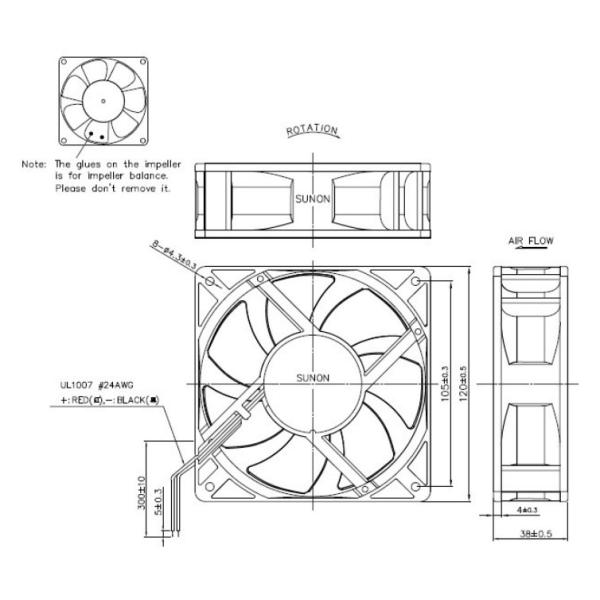 PMD1212PMB1 PMD2412PMB1 SUNON Computer Case Fan