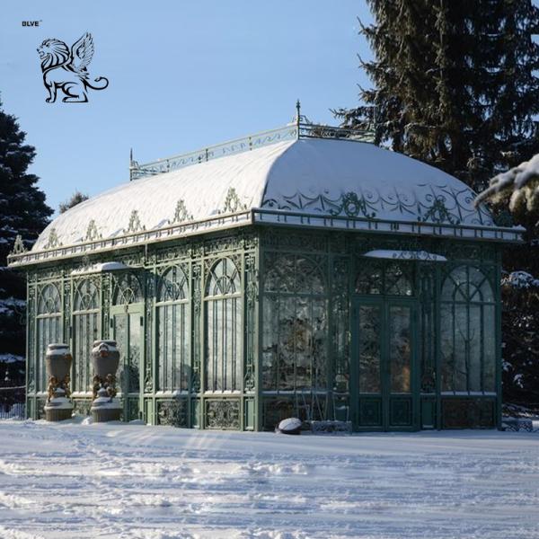 20*9*H6m Wrought Iron Greenhouse Wedding Sun Room Metal Garden Gazebos Large Victorian Style Outdoor Customized