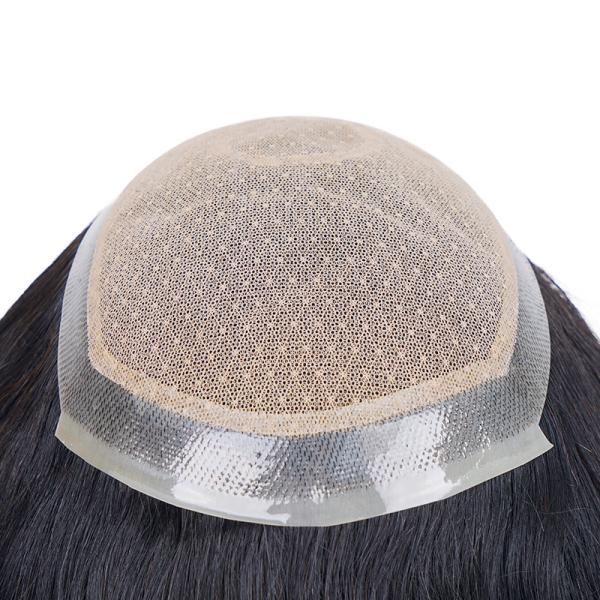 Small/Large/Average Size No Problem Get 100% Human Hair Men Toupee with 60 Lace Mesh