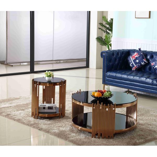 Журнальный стол современного роскошного стильного золота таблицы чая установил мебель комнаты прожития