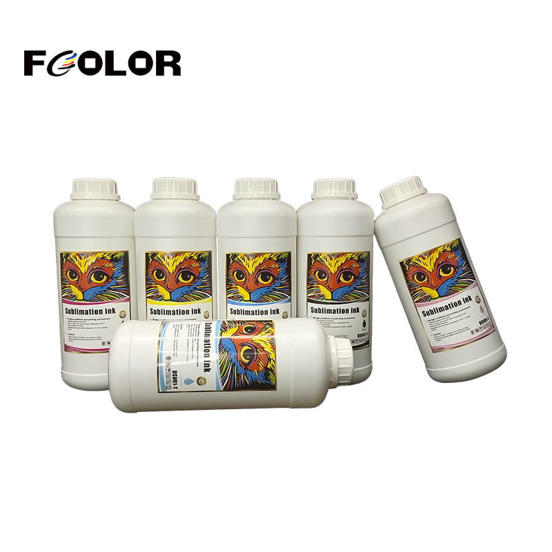 FCOLOR Wholesale Dye Ink Sublimation Heat Transfer Printing Ink for Epson I3200 A1 Sublimation Printer