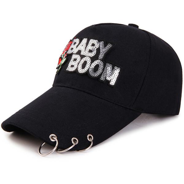 High Quality New Fashion Casual Hip-hop rivets Sport Cap Custom Unisex Ponytail trucker hat color:dark blue  size:adult