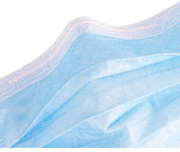 Blue Disposable Protective Face Mask , Non Woven Fabric Face Mask Eco - Friendly
