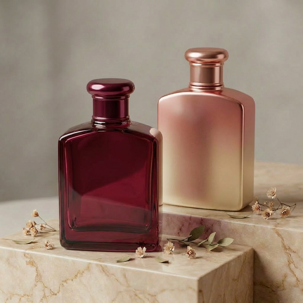 Anding Supplier High End Custom Printed Private Label 50 ml 100 ml Crimp Square Refillable Spray Glass Empty Perfume Bottle