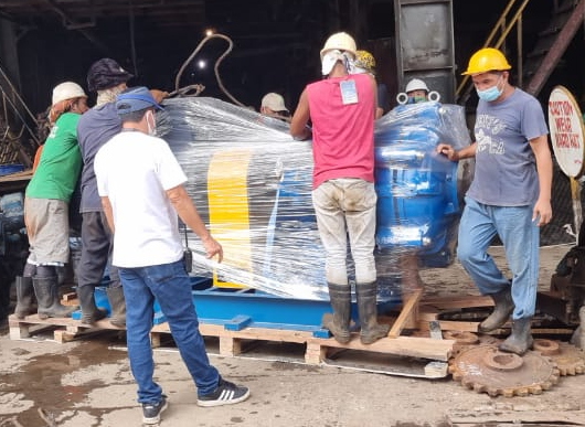 Mining Duty 8 Bar High Pressure Slurry Pump 6 Vane Enclosed Impeller RAL 5015