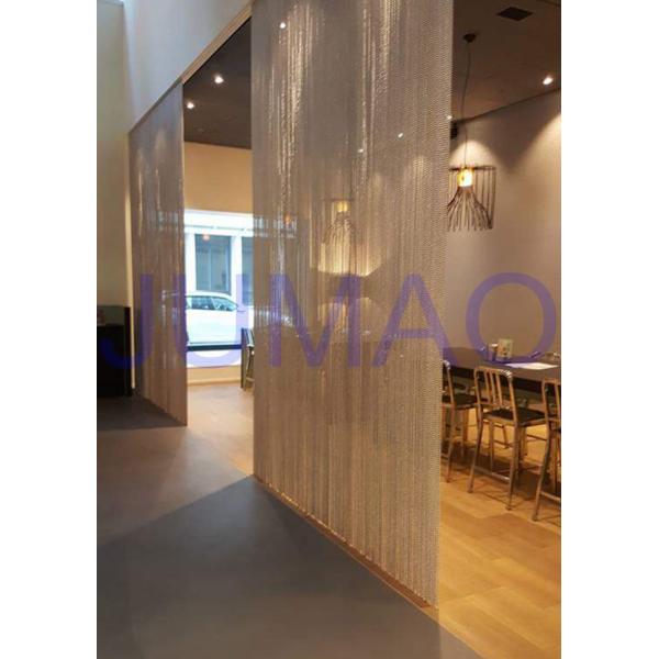 Golden Rust Proof Steel Ball Chain Curtain Convention Centers Room Divider