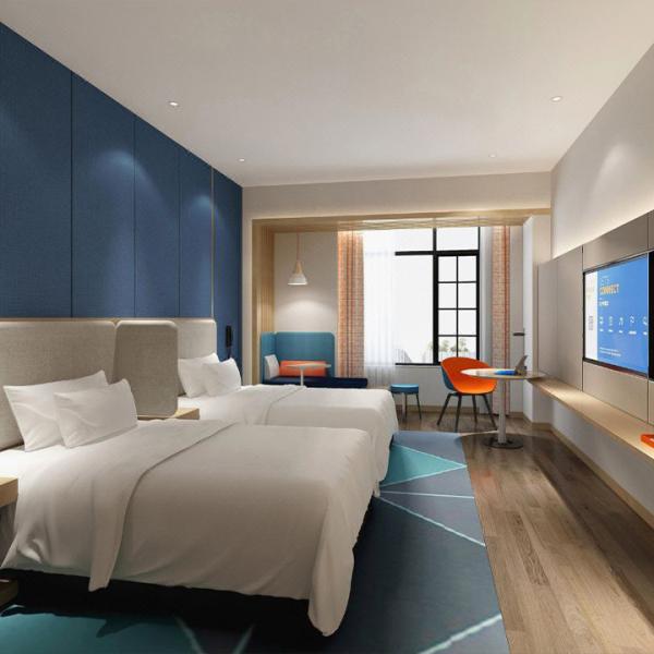 Lacqured Hotel Guestroom Contract Hospitality Furniture Ready Assembled Bedside Cabinets