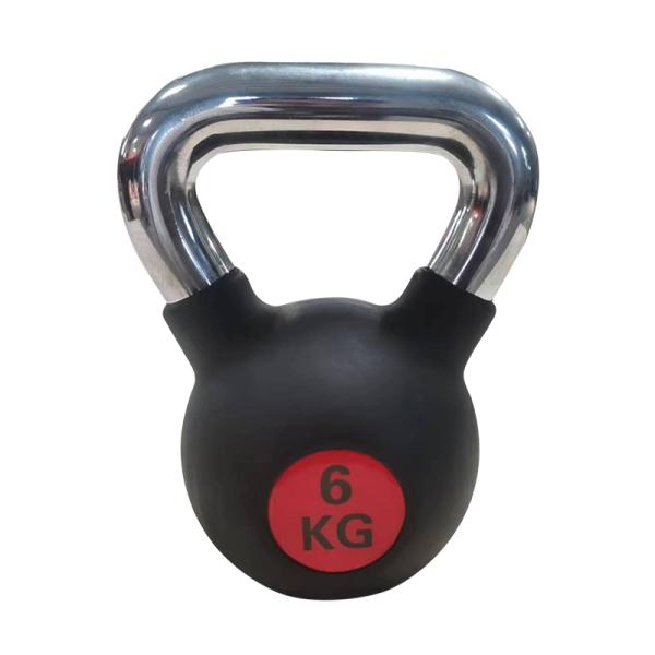 Steel Kettlebell Rubber Coated Dumbbell for Gym Home