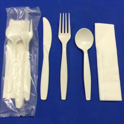 Superb One-Stop Service Disposable Cutlery Pockets Food Grade Biodegradable PP Spoon Fork Knife
