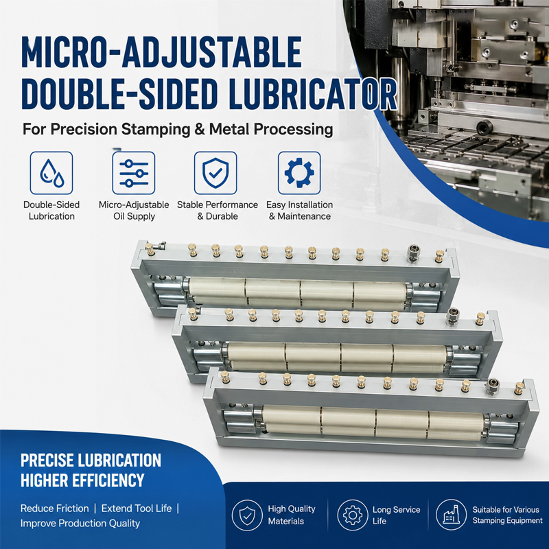 Double-Sided Oil Feeder with Adjustable Oil Output and Light Aluminum Alloy Frame for Press Punching Machine