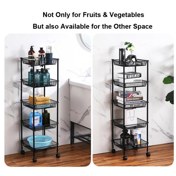 Stainless Steel Freestanding Kitchen Rack Multi Layer Removable For Vegetable Fruit