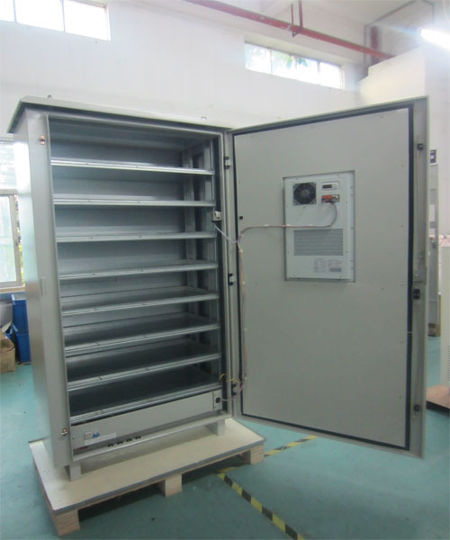 Ip55 Metal Electrical Outdoor Battery Cabinet , Plant Power Outdoor Cabinet