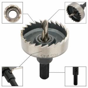 45mm HSS Hole Saw for Stainless Steel with 3-Slide Shank