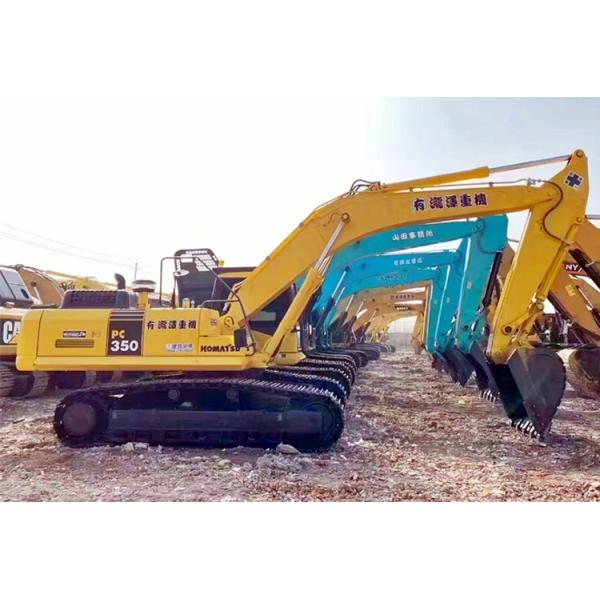 Machines actives pour le déplacement de la terre 35 tonnes Excavatrice utilisée Komatsu PC350-7 avec rampe