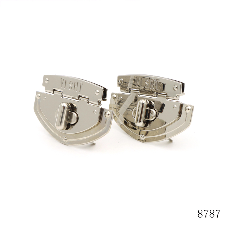 OEM ODM Metal Lock Latch Shiny Metal Bag Closures For Luggage And Handbags