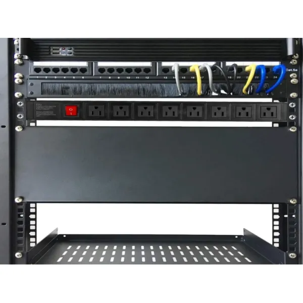 15 AMP Power Supply Control Unit - 9 Outlet Rack Mount Power Strip with AC Noise Filter PDU