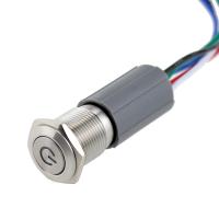 anti commutateur de bouton poussoir du vandale IP67 de 16mm avec la prise de harnais