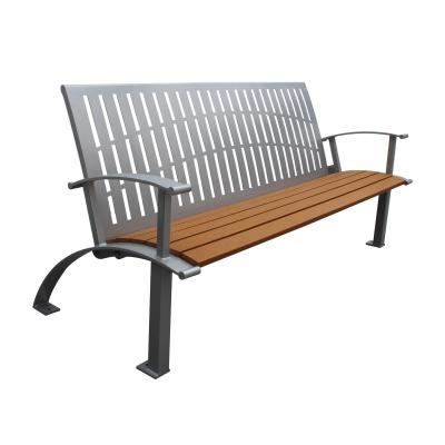 Bancos de jardim de plástico reciclado compostos Bancos de ferro forjado para o exterior
