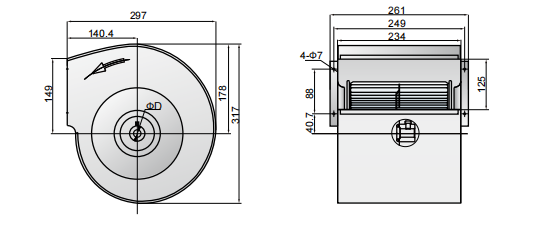 Воздуходувка воздуха Whatsapp воздуходувки воздуха вентилятора центробежного нагнетателя 850RPM центробежная центробежная 19851926586