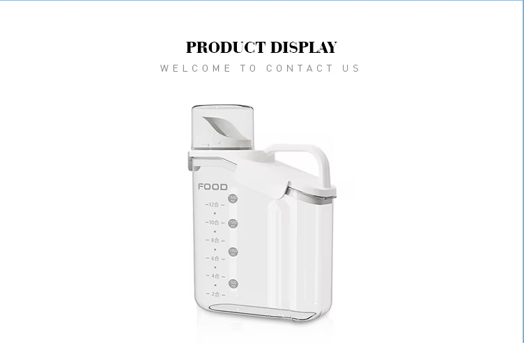 Custom Wholesale Large Capacity Leak Proof Transparent Grain Storage Plastic Measuring Bucket Bottle