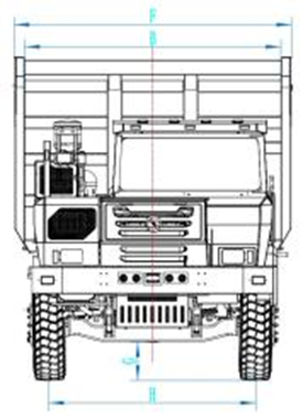 60t Rated Load Capacity Electric Mining Dump Truck 9300X3680X4300mm Dimensions