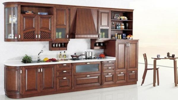 Cheey solid wood kitchen cabinet set,Modern kitchen cabinet,Arc style cupboard