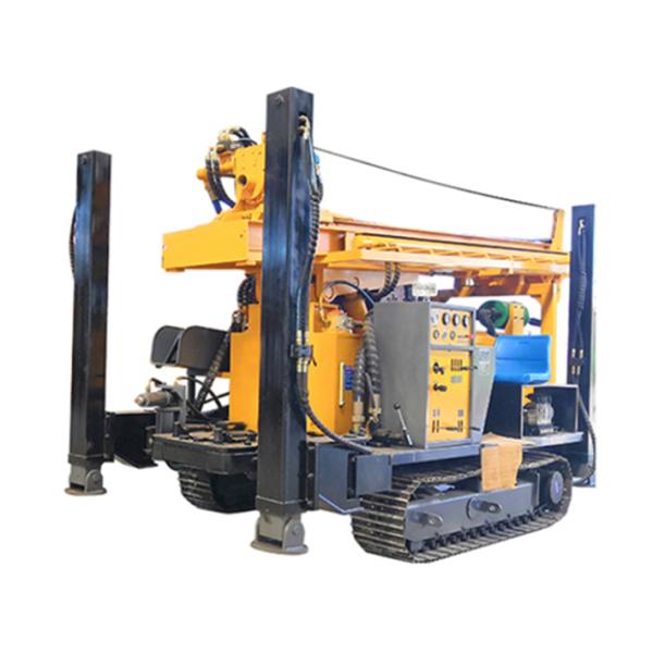 Full Hydraulic Trailer Mounted 300m Deep Water Well Drilling Rig Machine
