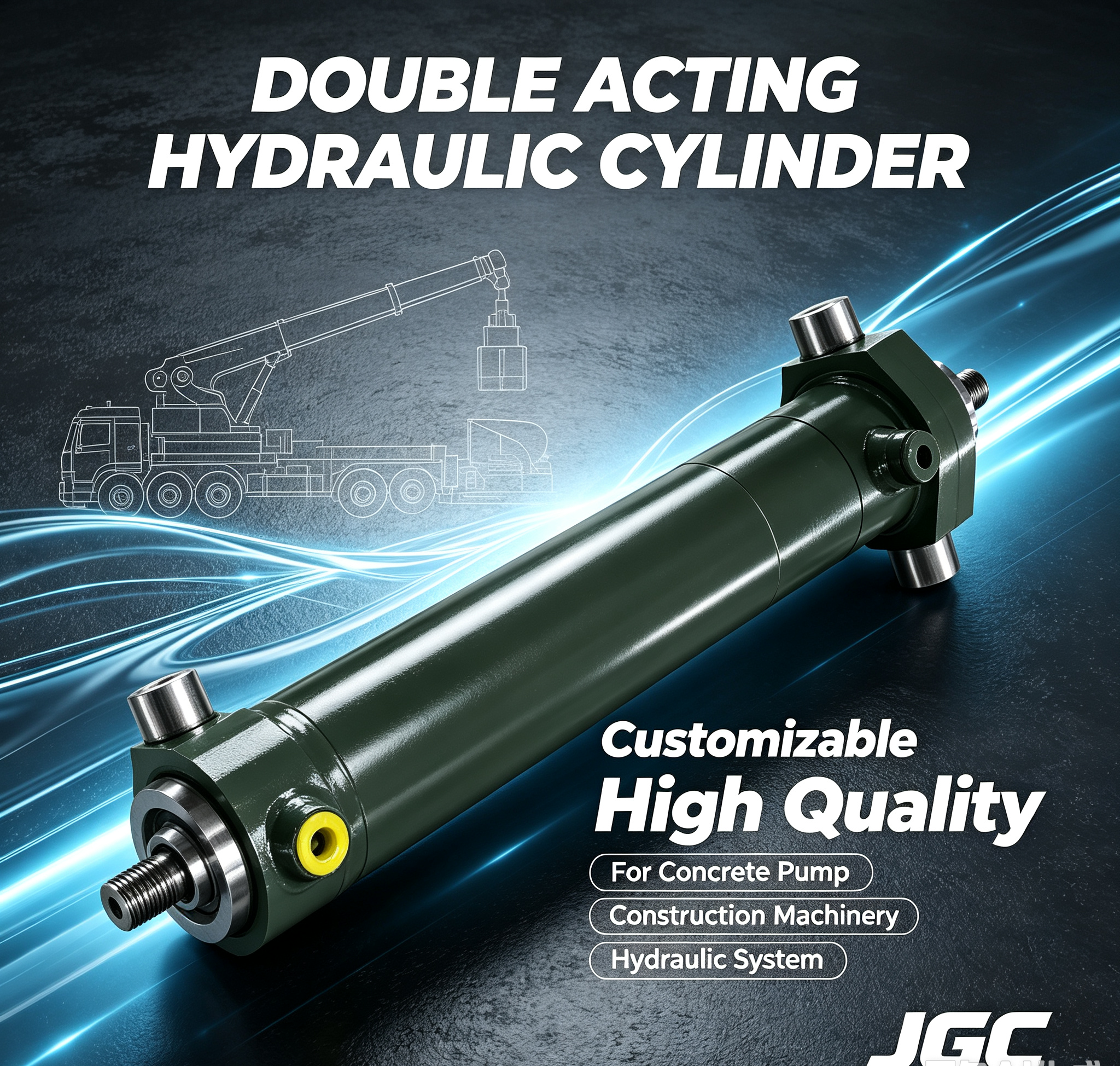 Customizable High-quality Concrete Pump Hydraulic Cylinder Double-acting Hydraulic Cylinders for Construction Machinery