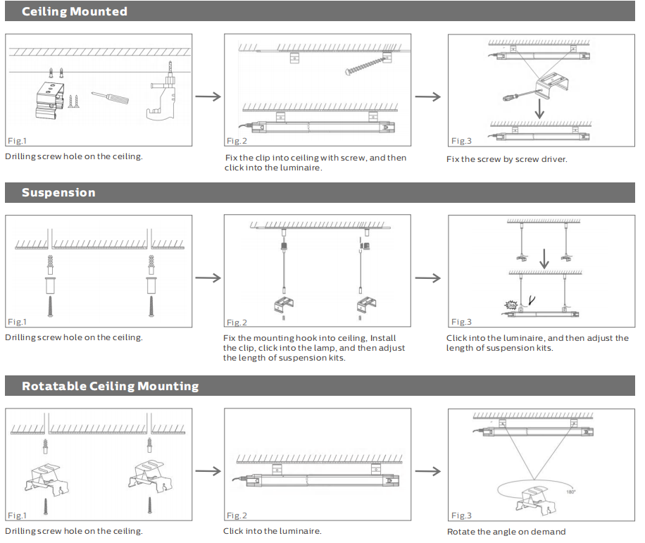 5ft/60W D5 LED Moisture-proof Light with DIP Switchable Power/3CCT 160LPW Efficiency