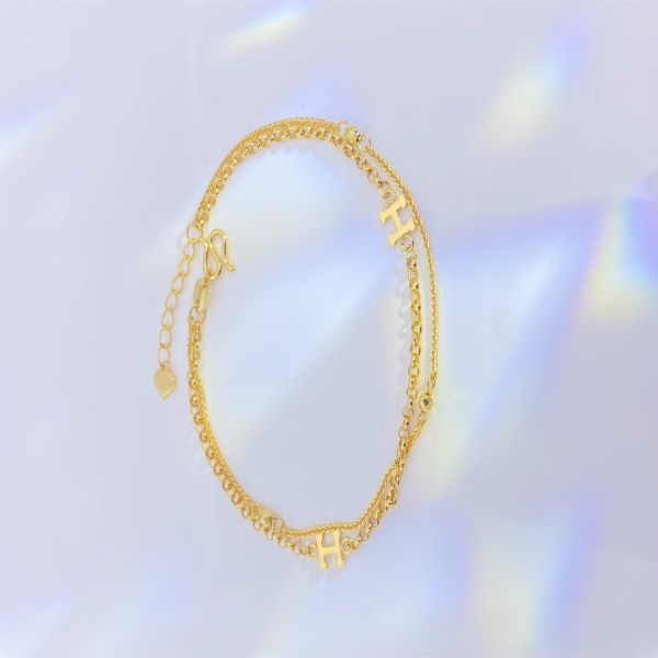 Des bijoux féminins glamour 18K Bracelet de cœur en or massif