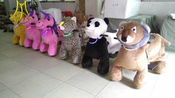 Hansel Christmas plush moving animal toy ride on bike china animal toys ride for sales