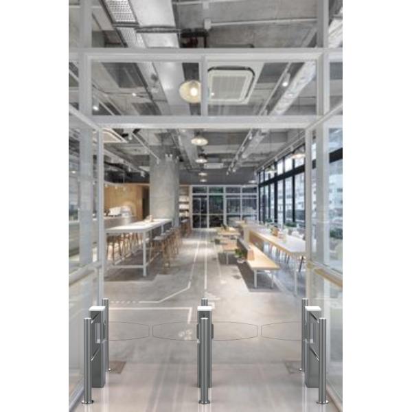 Automatic Supermarket Swing Gate , Stainless Steel 304 Supermarket Entrance Turnstile
